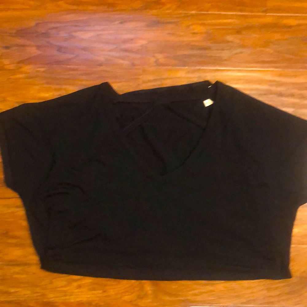 Super soft Express v neck tee with back cutout